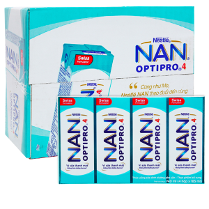 Thùng 24 hộp sữa dinh dưỡng pha sẵn Nestlé Nan Optipro 185ml